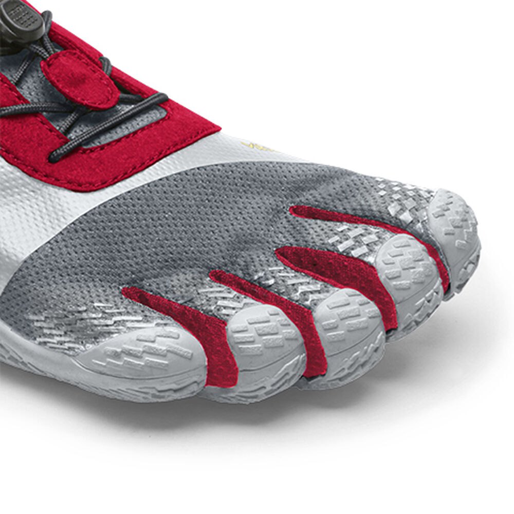 Vibram Five Fingers Mens Training Shoes - Grey/Red - KSO EVO - 04653-QLTG